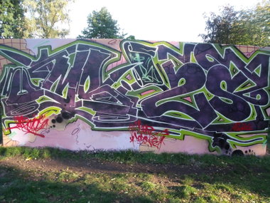 Graffiti Wall - Photo by DAZE95 - Emsdetten, Skaterpark, Fame (2015)
