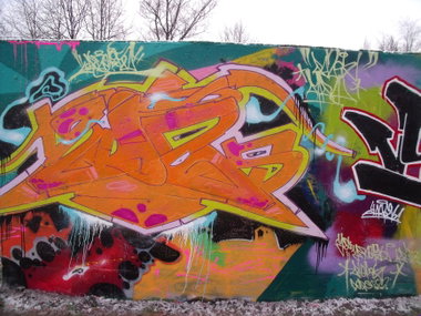 Graffiti Wall - Photo by DAZE95 - Emsdetten, Skaterpark, Fame (2016)