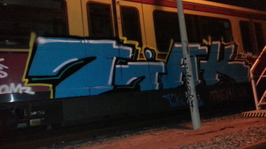 Graffiti Train - Photo by DBScrue - Tiak, DBS, Crew (2014)