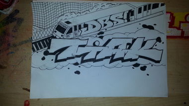 Graffiti Sketch - Photo by DBScrue - Tiak, DBS, Crew (2014)