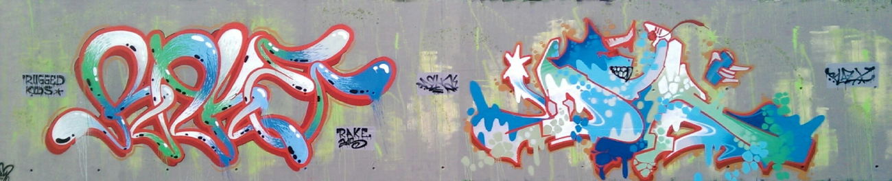 Graffiti Wall in Heimfeld  - Photo by DEKA - deka, rake, koioutlines (2014)