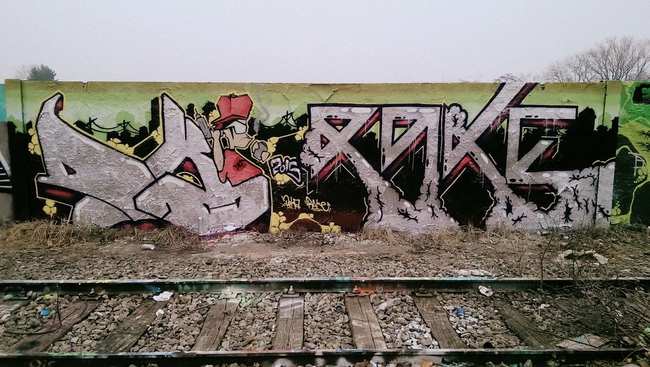 Graffiti Wall in Bergedorf hamburg - Photo by DEKA - DEKA, RAKE, CHROME