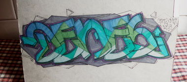 Graffiti Sketch in Latvia - Photo by DENES