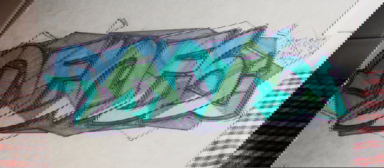 Graffiti Sketch in Latvia - Photo by DENES