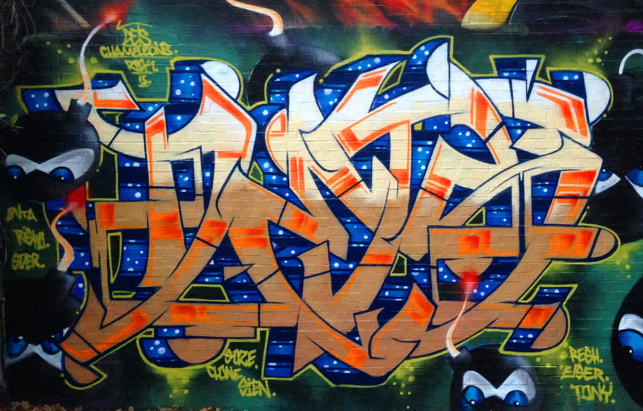 Graffiti Wall - Photo by DETS - ets, rsk, chameleons (2015)
