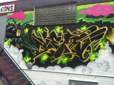 Graffiti Wall - Photo by DETS - eat, the, rich (2012)