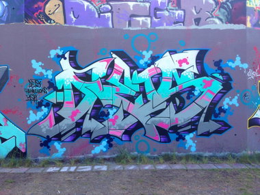 Graffiti Wall - Photo by DETS - me, myself, and (2014)