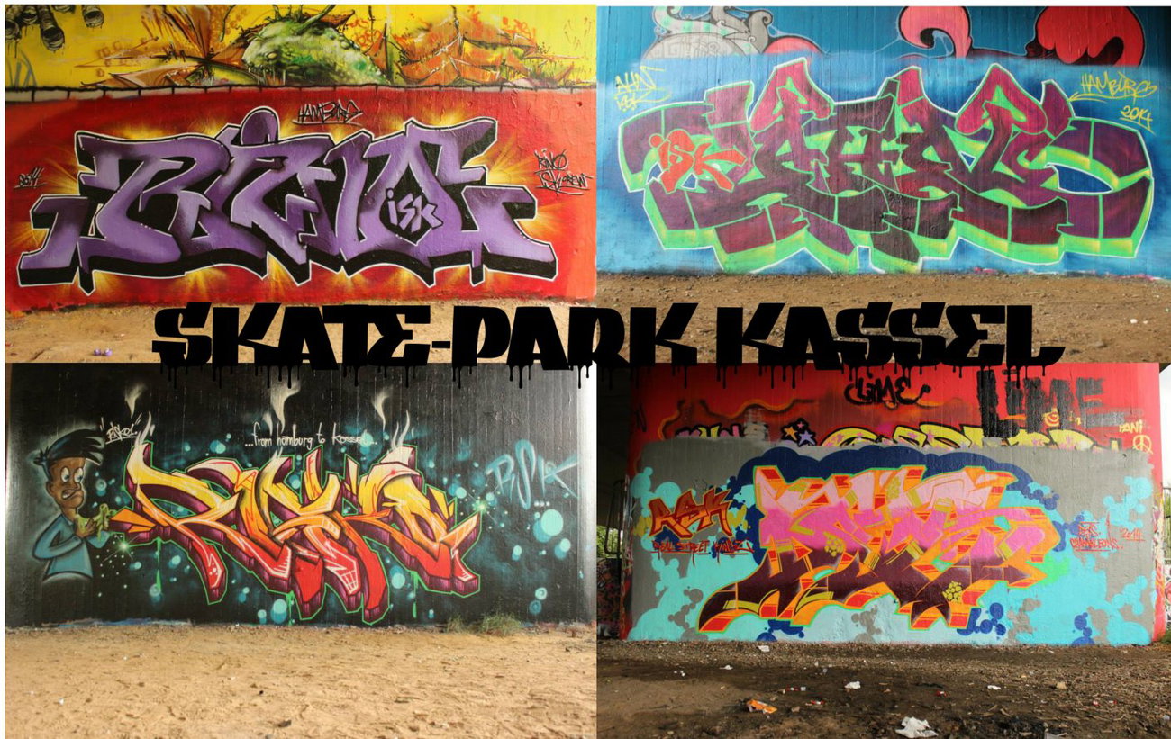 Graffiti Wall - Photo by DETS - skate-park, kassel, 03-08-2014 (2014)