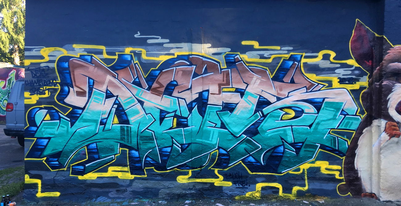 Graffiti Wall - Photo by DETS - rsk, chameleons, dets (2018)