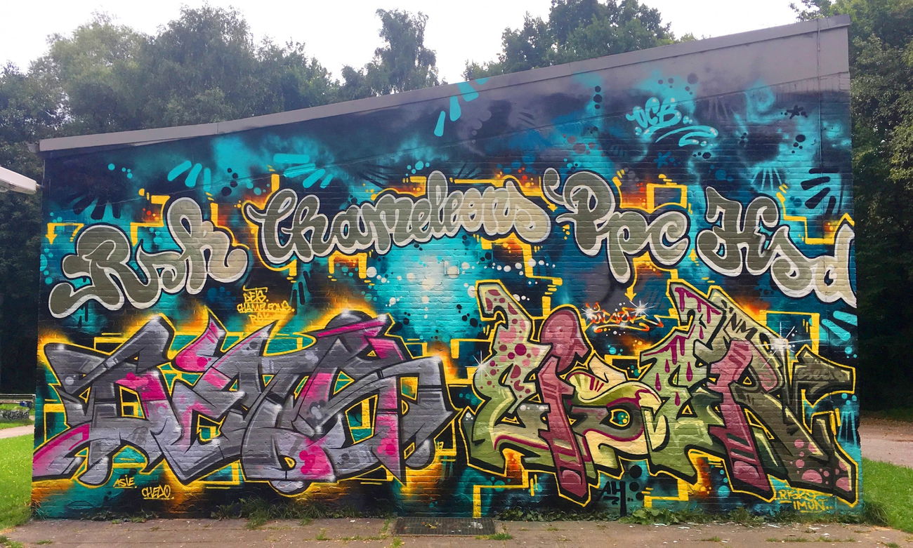 Graffiti Wall - Photo by DETS - dets, rsk, chameleons