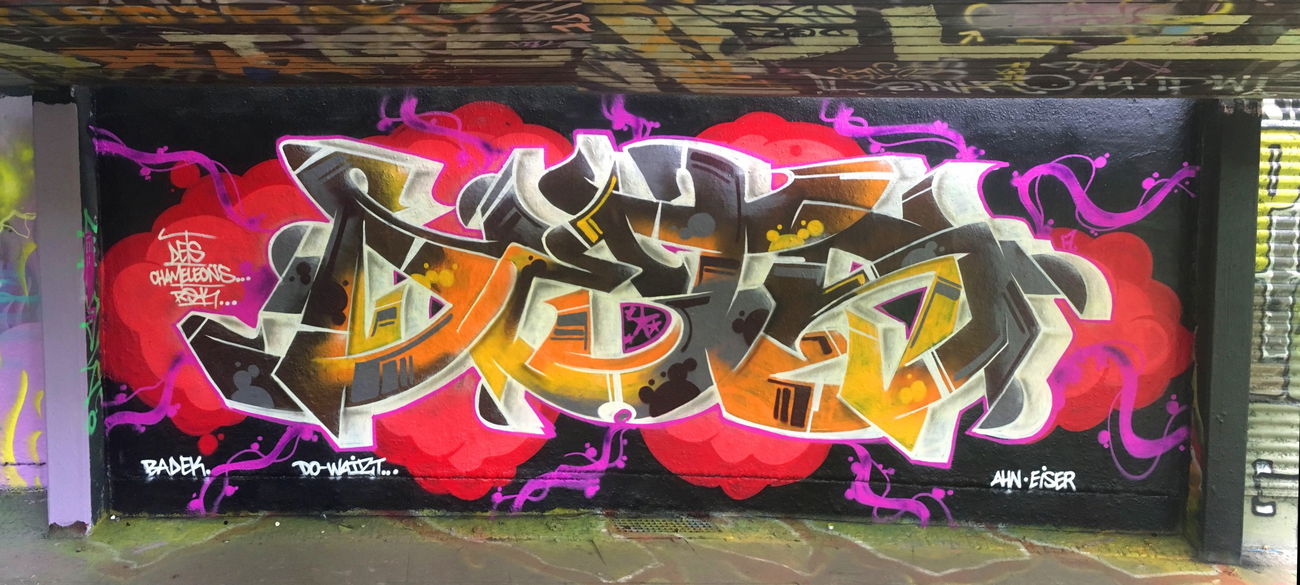 Graffiti Wall - Photo by DETS - dets, rsk, chameleons (2017)