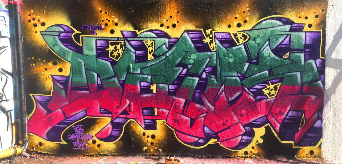 Graffiti Wall - Photo by DETS - dets, rsk, chameleons (2017)