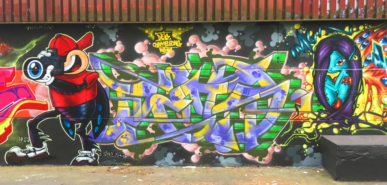 Graffiti Wall - Photo by DETS - dets, rsk, chameleons