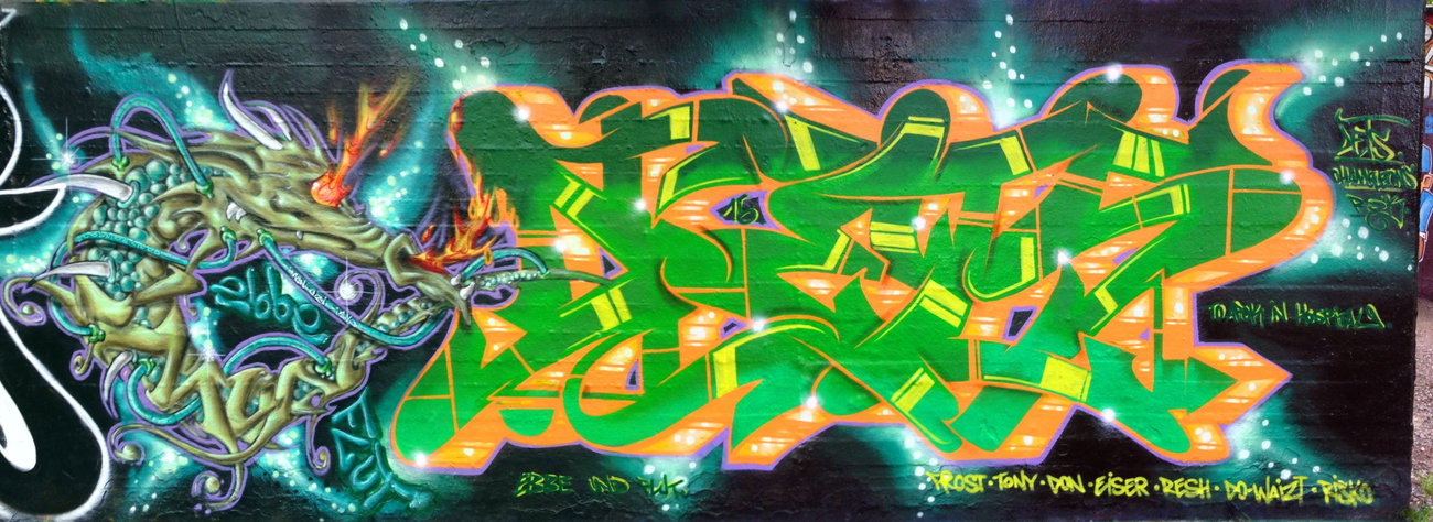 Graffiti Wall - Photo by DETS - dets, rsk, chameleons (2015)