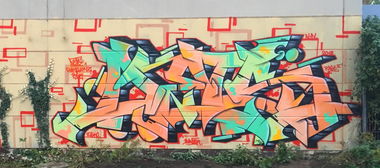 Graffiti Wall - Photo by DETS - dets, rsk, eiser (2018)