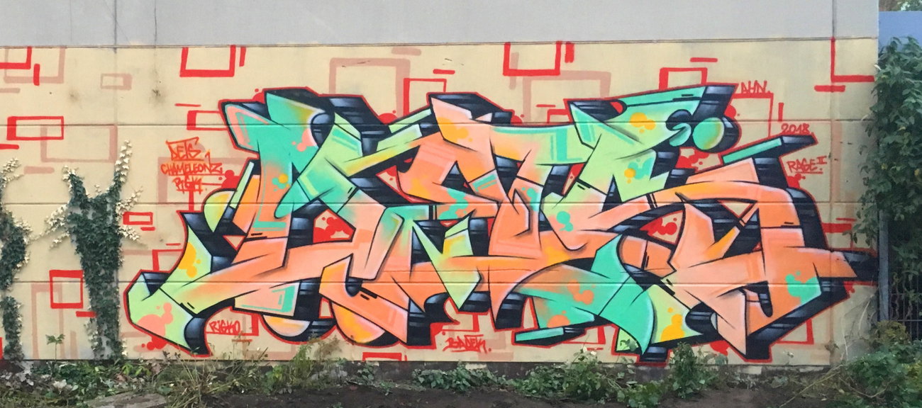 Graffiti Wall - Photo by DETS - dets, rsk, eiser (2018)