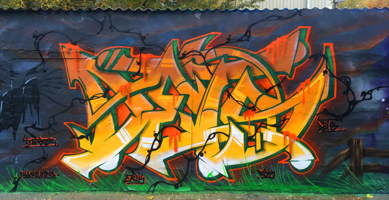 Graffiti Wall - Photo by DETS - like, a, pumpkin (2016)