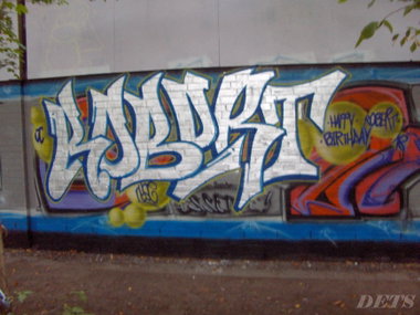 Graffiti Wall - Photo by DETS - happy, b-day, robert