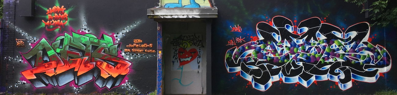Graffiti Wall - Photo by DETS - dets, ahn, isk (2016)