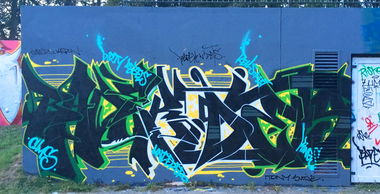 Graffiti Wall - Photo by DETS - rsk, chameleons, dets (2019)