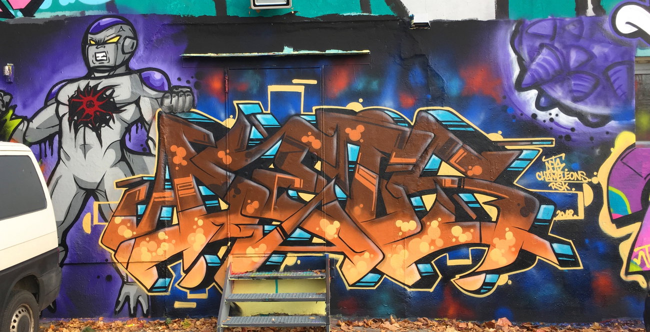 Graffiti Wall - Photo by DETS - dets, rsk, chameleons (2018)