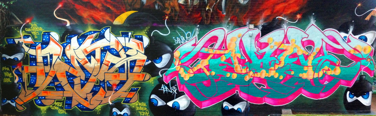 Graffiti Wall - Photo by DETS - dets, ahn, isk (2015)