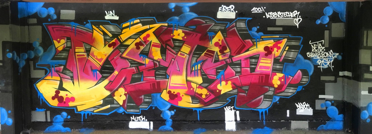 Graffiti Wall - Photo by DETS - rsk, chameleons (2018)