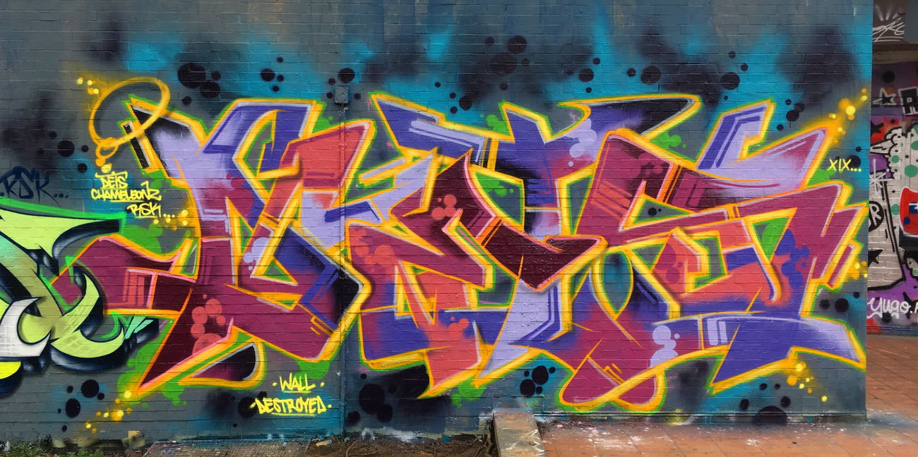Graffiti Wall - Photo by DETS - dets, rsk, chameleons (2019)