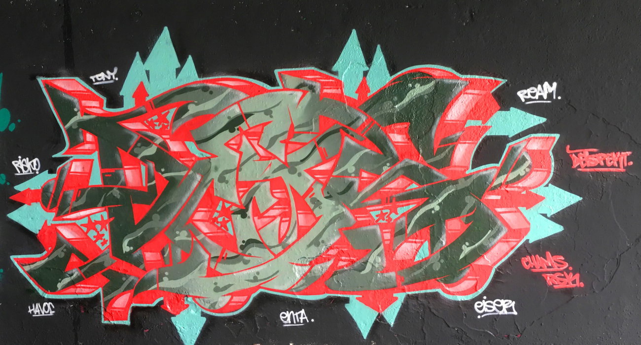 Graffiti Wall - Photo by DETS - dets, rsk, chameleons (2016)
