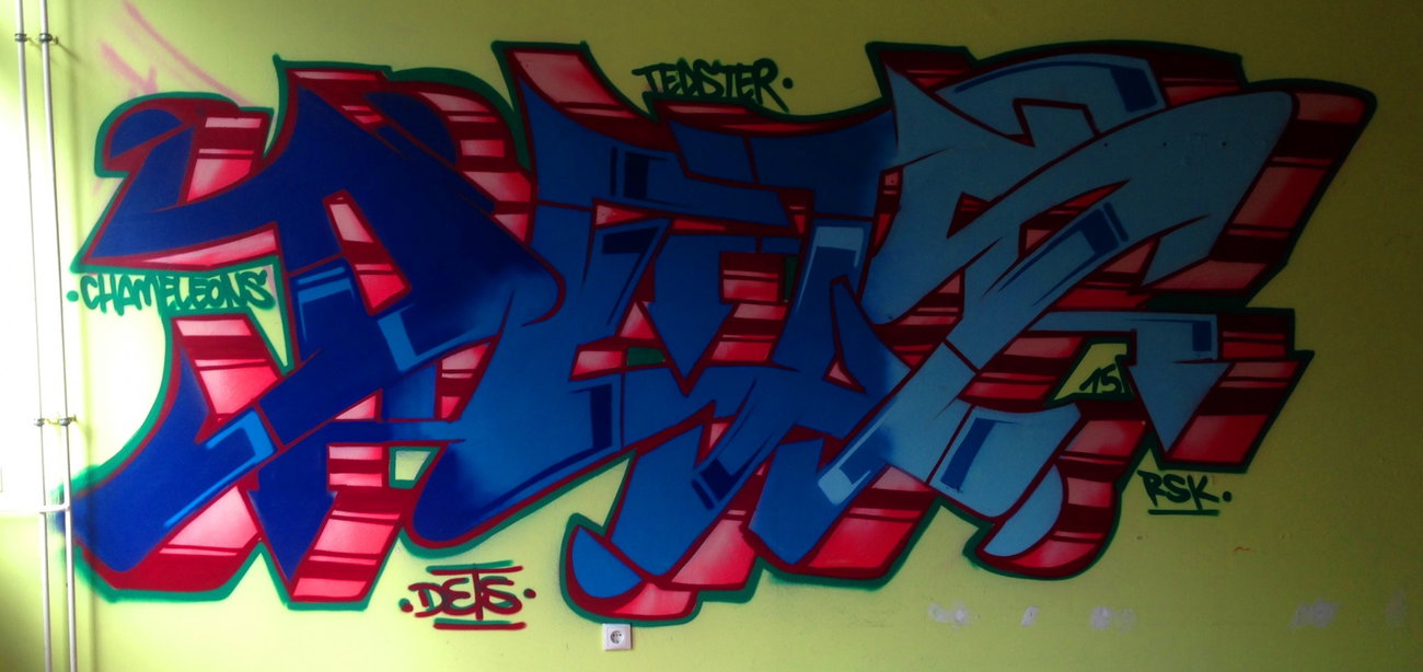 Graffiti Wall - Photo by DETS - dets, rsk, chameleons (2015)