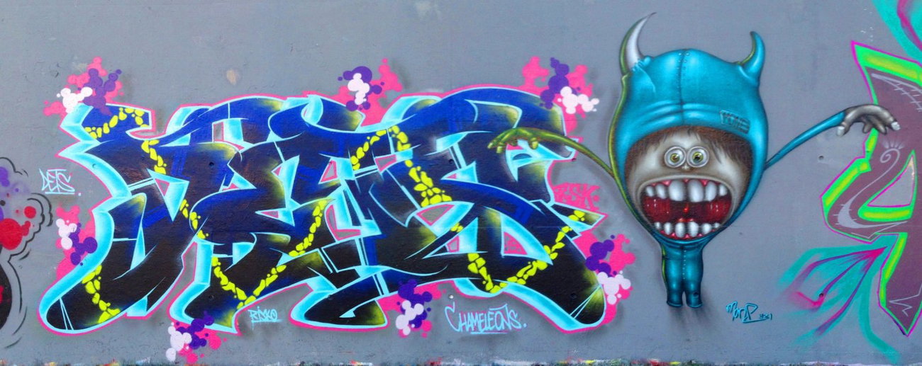 Graffiti Wall - Photo by DETS - chameleons-rsk (2015)