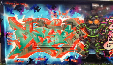 Graffiti Wall - Photo by DETS - resh, birthday!!! (2015)