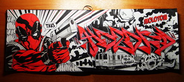 Graffiti Sketch - Photo by DFXR - deadpool, hazard, halavandala (2013)