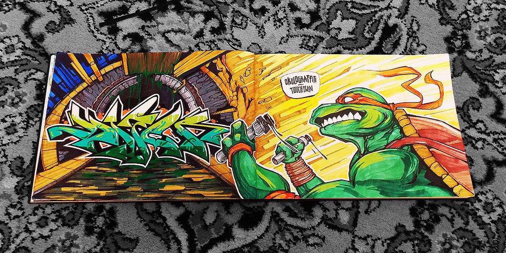 Graffiti Sketch - Photo by DFXR - TMNT, Difer, TouchTwin (2014)