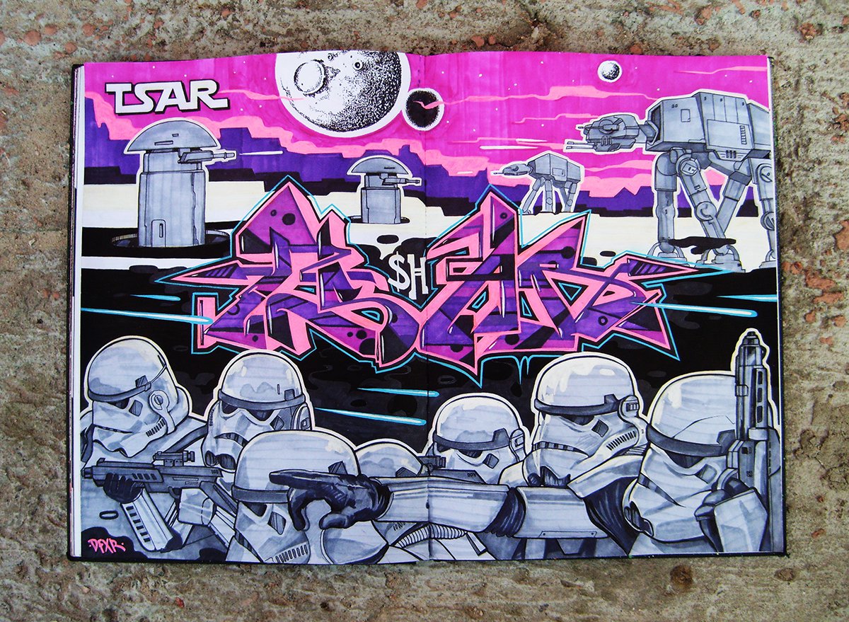 Graffiti Sketch - Photo by DFXR - Difer, Tsar, Skethbook (2014)