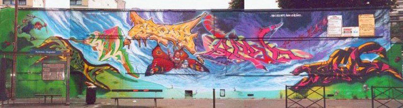 Graffiti in Paris - Photo by DISCOBNA - DISCO, CMP, BNA (1999)