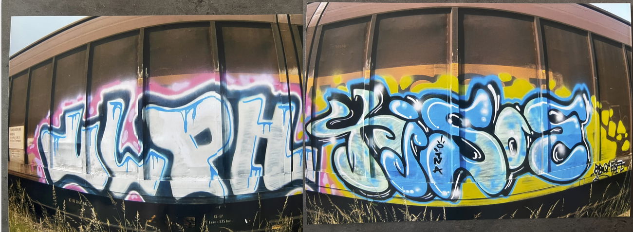 Graffiti Train in Leipzig - Photo by DISOE - ulph, tisoe, bbq (2017)