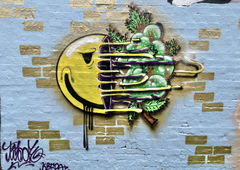 Graffiti Wall in Leipzig - Photo by DISOE - Tisoe, weed, kbfda (2021)