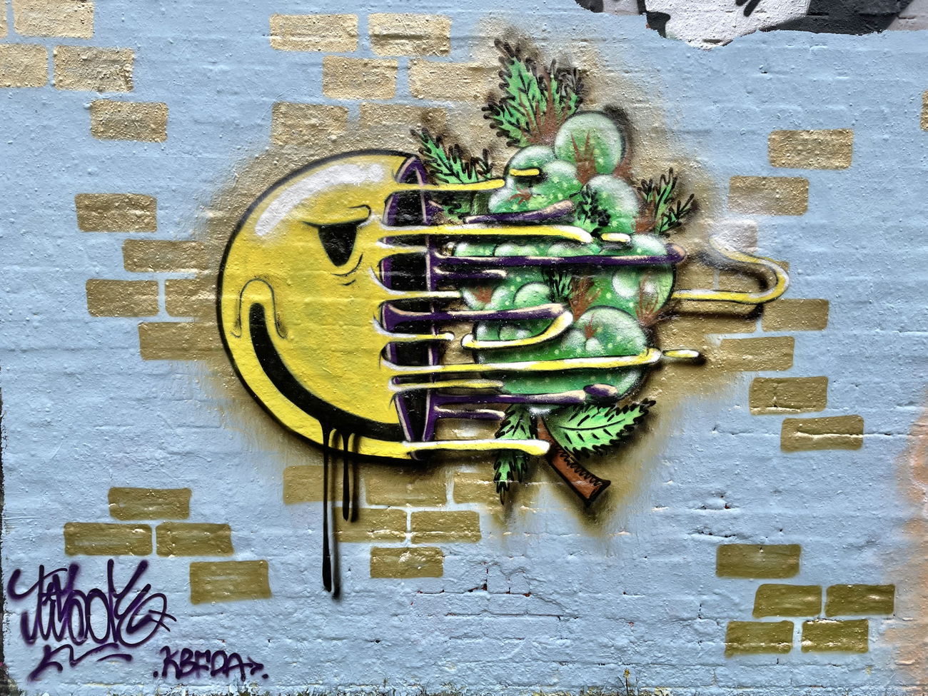 Graffiti Wall in Leipzig - Photo by DISOE - Tisoe, weed, kbfda (2021)