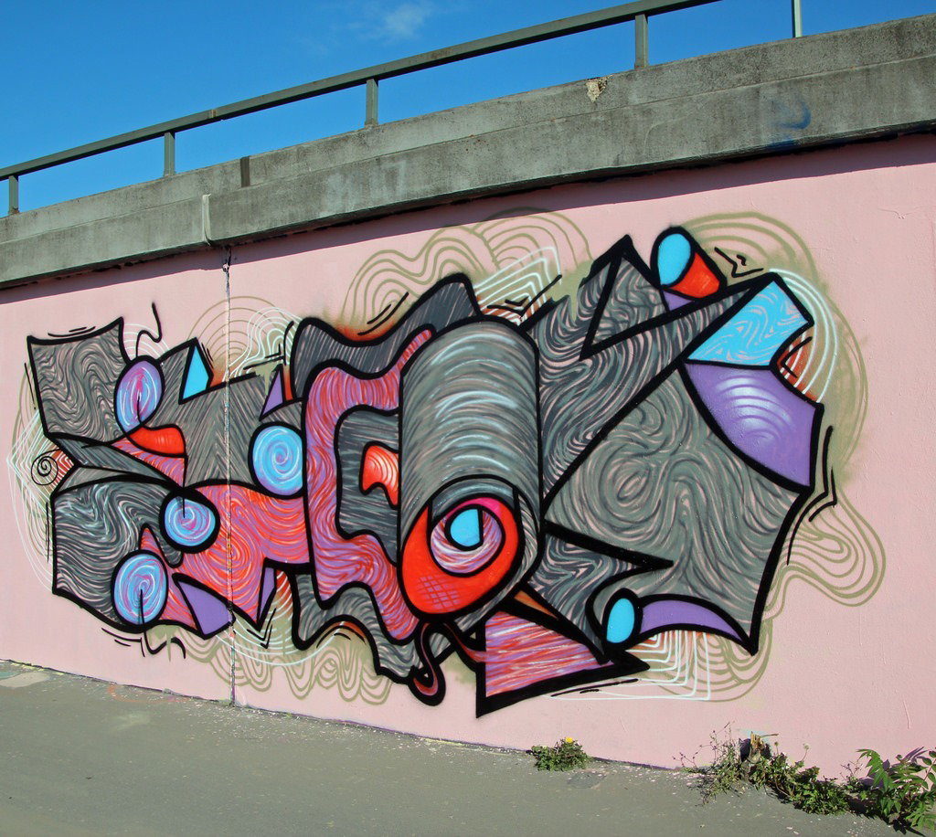Graffiti Wall - Photo by DKO - dko, ffm, Ratswegkreisel (2015)
