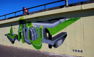 Graffiti Wall - Photo by DKO - ffm, frankfurt, ratwegskreisel (2015)