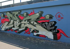 Graffiti Wall - Photo by DKO - dko, ffm, Ratswegkreisel (2015)