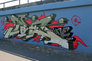Graffiti Wall - Photo by DKO - dko, ffm, Ratswegkreisel (2015)