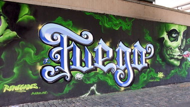 Graffiti Wall - Photo by DKO - dko, friedensbrücke, ffm