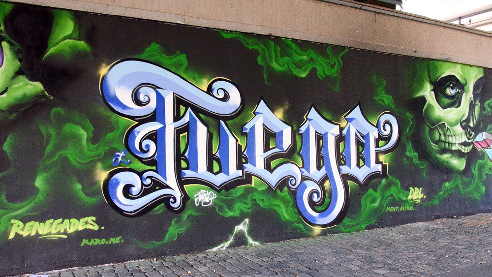 Graffiti Wall - Photo by DKO - dko, friedensbrücke, ffm
