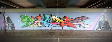 Graffiti Wall - Photo by DKO - dko, friedensbrücke, ffm