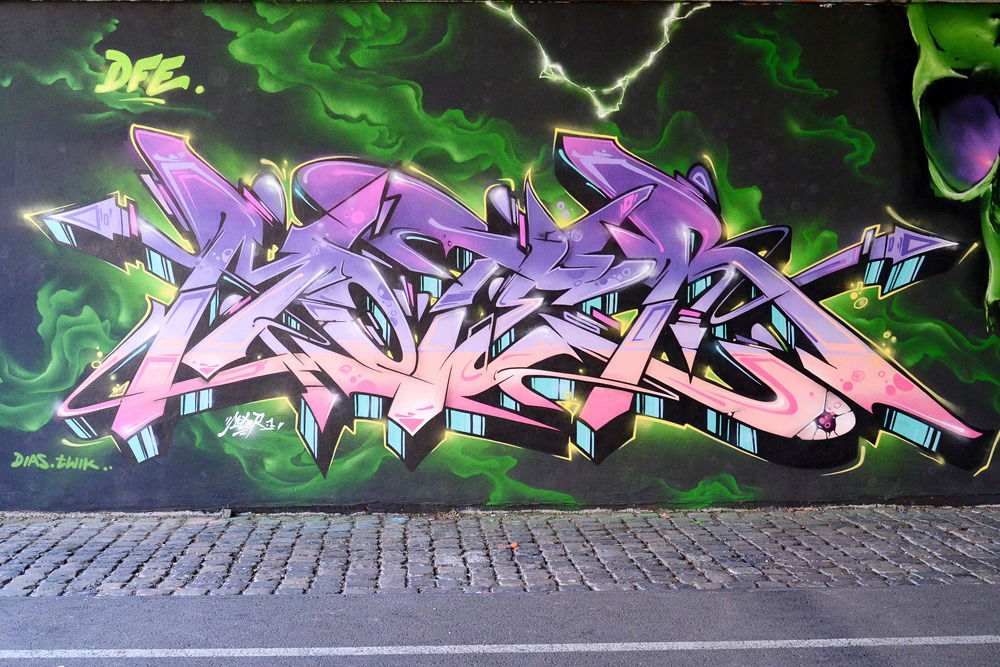 Graffiti Wall - Photo by DKO - dko, friedensbrücke, ffm