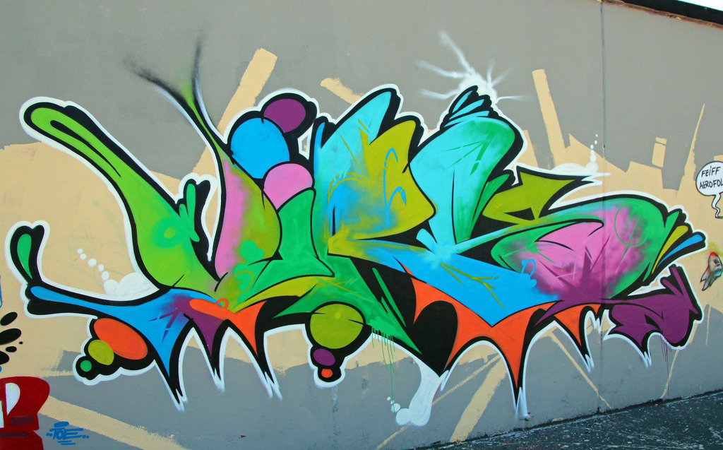 Graffiti Wall - Photo by DKO - ffm, frankfurt, ratwegskreisel (2015)