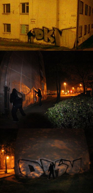 Graffiti Bombing - Photo by DKVCREW