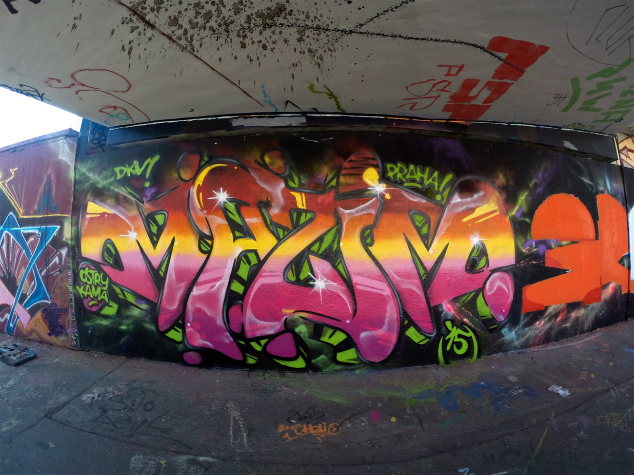 Graffiti Wall - Photo by DKVCREW - yo, PRAHA!, DKV (2015)